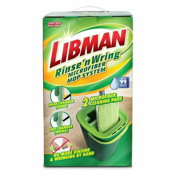 Libman MOP W/BUCKT MICRFIBR GREEN 1516